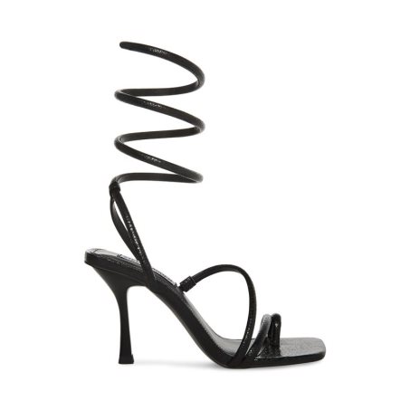 Black Steve Madden Shantelle Women's Heels Sandals | PH 469316YB